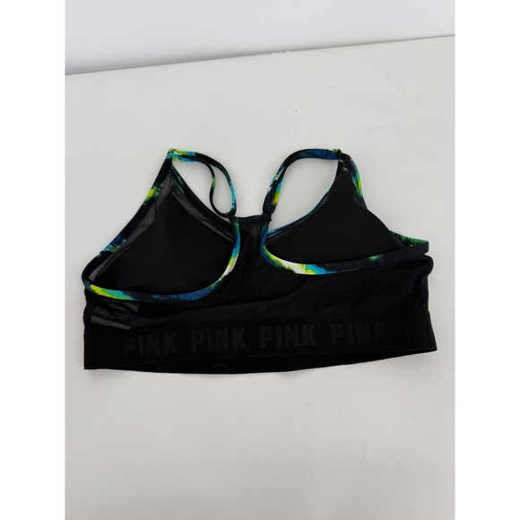 Victoria's Secret PINK Sport Bra Sz XL Tropical Print Racerback Gym NWT Org $29‎ - Picture 4 of 10
